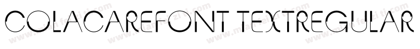 COLACAREFONT TEXTREGULAR  GB1 0字体转换
